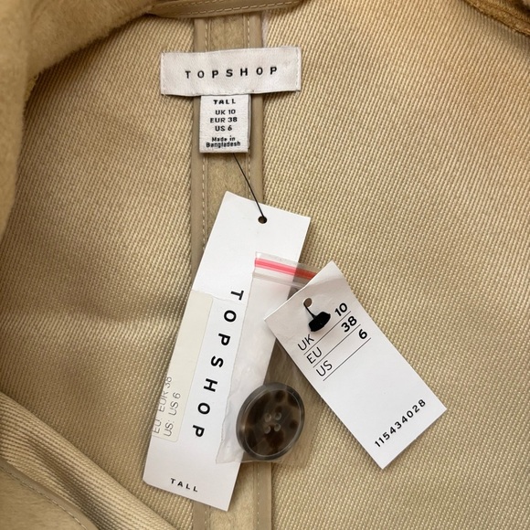 TopShop Longline Coat Women’s 6 Tall NWT - Picture 10 of 14